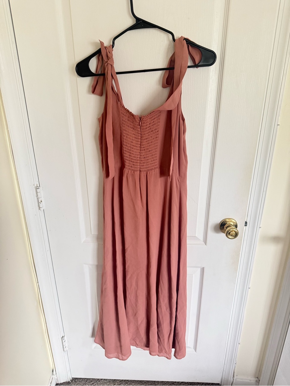 Reformation Twilight Midi Dress In Praline - Picture 7 of 9